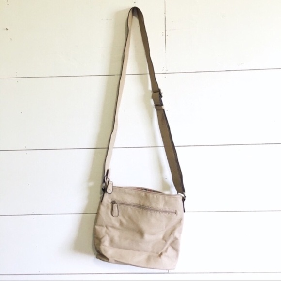 NWT Franco Sarto nude double zip crossbody bag - Picture 3 of 7